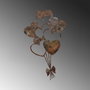 Wallity Rusty Heart 1 - Escultura de pared de metal envejecido